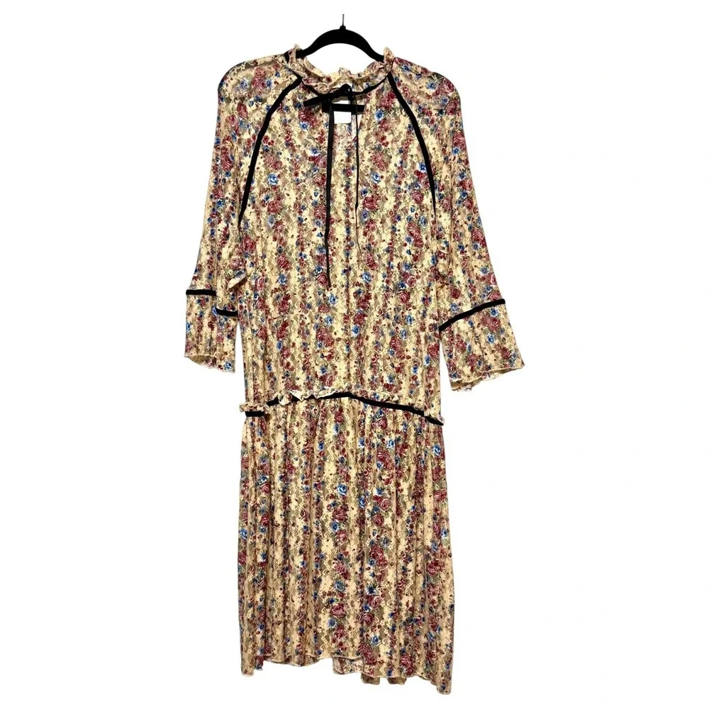 POL Fairy Grunge Semi Sheer Lace Midi Dress Womens Size S Whimsigoth Romance - Picture 1 of 8